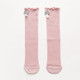 Spring and Autumn Cotton Children High Knee Socks Cute Cartoon Girls Pile Socks(Pink)