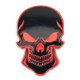 Universal Car Skull Shape Metal Decorative Sticker (Black Red)