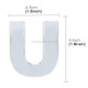 Car Vehicle Badge Emblem 3D English Letter U Self-adhesive Sticker Decal, Size: 4.5*4.5*0.5cm