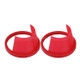 2 PCS 6.5 inch Car Auto Loudspeaker Plastic Waterproof Cover with Protective Cushion Pad, Inner Diameter: 14.5cm(Red)