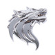 Wolf Head Shape Shining Metal Car Free Sticker(Silver)