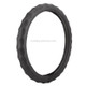 Universal Car Wave Matte Leather + Cotton Steering Wheel Cover, Diameter: 38cm(Black)