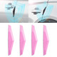 4 PCS Universal Car Screaming Bumper Door Anti-collision Strip Protection Guards Plastic Trims Stickers(Pink)