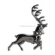 Left Elk Shape Metal Car Free Sticker (Silver Grey)