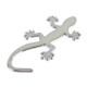 Gecko Shape Metal Car Luminous Decorative Sticker (Silver)