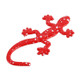 Gecko Shape Metal Car Decorative Sticker (Red)