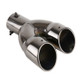 Universal Car Styling Stainless Steel Straight Exhaust Tail Muffler Tip Pipe, Inside Diameter: 6cm (Grey)