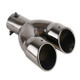 Universal Car Styling Stainless Steel Straight Exhaust Tail Muffler Tip Pipe, Inside Diameter: 6cm (Grey)