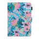 For 7 inch Universal Tablet PC Flower Pattern Horizontal Flip Leather Case with Card Slots & Holder(Pink Flower)