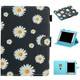 For 7 inch Universal Tablet PC Flower Pattern Horizontal Flip Leather Case with Card Slots & Holder(Small Daisies)