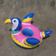 Colorful Parrot Shape Inflatable Coaster Water Floating Beverage Cup Holder