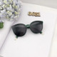 Sunglasses Retro Street Fashion Sun Glasses(Green Frame+Gray)