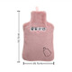 Water-filled Hot Water Bag Plush Cover Removable Washable Hand Warmer(Pink)