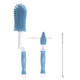 2 PCS Silicone Bottle Brush 360 Degree Rotating Baby Nipple Brush Straw Brush Combination Cleaning Set(Blue)