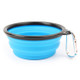 Portable Pet Folding Feeding Bowl Silicone Water Dish Feeder Puppy Travel Bowl, Random Color Delivery, Bowl Diameter: 13cm(Blue)