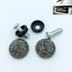 Car License Plate Modification Screw Cap Diamond-encrusted Solid Seal Anti-theft Screws(Bright Black)