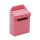 2 PCS 1:12 Doll House Accessories Mini Wooden Mailbox(Pink)