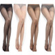 3 Pair Women Sexy Tights Stocking Panties Pantyhose Nylon Sheer Stockings Long Stockings(Coffee)