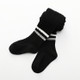 Spring Children Leggings Striped Knit Children's Pantyhose Cotton Socks, Size:M(Black)