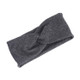 Women Widened Hair Bands Spiral Double Cloth Knit Solid Color Headwear Fashion Headbands Hair Accessories(Dark grey)