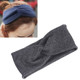 Women Widened Hair Bands Spiral Double Cloth Knit Solid Color Headwear Fashion Headbands Hair Accessories(Dark grey)