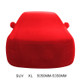 Anti-Dust Anti-UV Heat-insulating Elastic Force Cotton Car Cover for SUV, Size: XL, 5.05m~5.35m (Red)