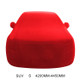 Anti-Dust Anti-UV Heat-insulating Elastic Force Cotton Car Cover for SUV, Size: S, 4.2m~4.45m (Red)