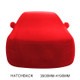 Anti-Dust Anti-UV Heat-insulating Elastic Force Cotton Car Cover for Hatchback Car, Size: 3.9m~4.19m(Red)