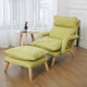 F3 Lazy Sofa Armrest Bedroom Leisure Japanese Folding Fabric Lounge Chair (Green)