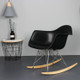 309 Nordic Fashion Simple Casual Bedroom Armrest Rocking Chair(Black)