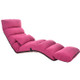 C1 Lazy Couch Tatami Foldable Single Recliner Bay Window Creative Leisure Floor Chair, Size:205x56x20cm (Rose Red)