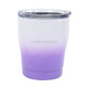 Gradient Milk Cup Vacuum 304 Stainless Steel Cold Insulation Wine Glass Beer Glass Cup(White+Purple)