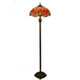 YWXLight Retro Stained Glass Creative Beautiful Lampshade Living Room Dining Room Bedroom Bar Club Floor Lamp (US Plug)