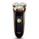 FLYCO 220V Double Ring Three Head Rotary Electric Rechargeable Shaver For Men(Black+Gold)