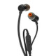 JBL T110 3.5mm Plug Wired Stereo One-button Wire-controlled In-ear Earphone with Microphone, Supports HD Calls, Cable Length: 1.2m (Black)