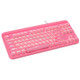 MSEZ HJK916-3 104-keys Round Ice Crystal Two-color Punk Keycap White Backlit Wired Mechanical Gaming Keyboard(Pink)