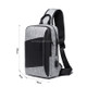 BANGE Fashion Outdoor Sports USB Leisure Shoulder Bag Men Chest Bag(Grey)