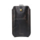 Denior Oil Wax Cowhide Crossbody Bag Casual Multi-function Shoulder Waist Bag(Black)