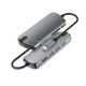 Basix T1906 6 In 1 Multi-function Type-C / USB-C HUB Expansion Dock (Grey)