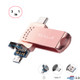 Richwell 3 in 1 64G Type-C + Micro USB + USB 3.0 Metal Flash Disk with OTG Function(Rose Gold)