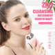 Duosi 2in1 Electric Facial Cleansing Brush Waterproof face Skin   Cleansing Massager Silicone Vibration Scrubber Pore   Clear Blackhead Remover