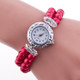 DENTON SIDPEGA Women Pearl Quartz Bracelet Watch(Red)