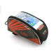 2 PCS B-SOUL Mountain Bike Beam Upper Tube Bag Bilateral Bag Touch Screen Mobile Phone Bag(Red)
