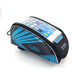 2 PCS B-SOUL Mountain Bike Beam Upper Tube Bag Bilateral Bag Touch Screen Mobile Phone Bag(Blue)