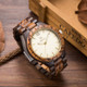 UWOOD UW-1001 Wooden Watch Quartz Watch For Men(Black Zebra Wood)