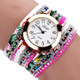 Douya D048 National Style Circle Bracelet Quartz Watch(Rose red)