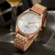 YAZOLE 376 Men Fashion Business Steel Strap Band Quartz Wrist Watch (White)