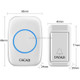 CACAZI A10G One Button One Receivers Self-Powered Wireless Home Cordless Bell, EU Plug(White)