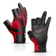 Kyncilor A0062 Outdoor Camping Three-finger Gloves Antiskid Sports Fishing Gloves, Size: L(Red)