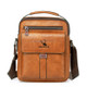 WEIXIER 8683 Large Capacity Retro PU Leather Men Business Handbag Crossbody Bag (Light Brown)